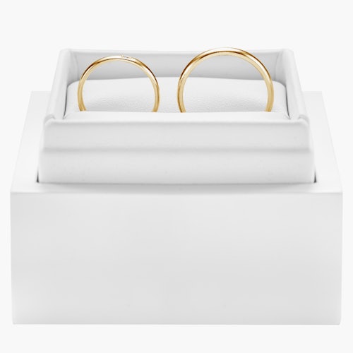 Obrączki ślubne: złote, półokrągłe, 3 mm